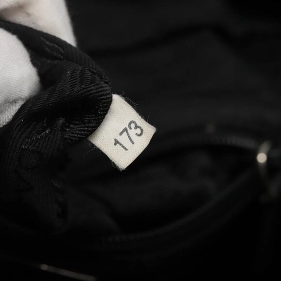 PRADA Shoulder Bag Nylon Black Silver Auth 135983 - Picture 2 of 15